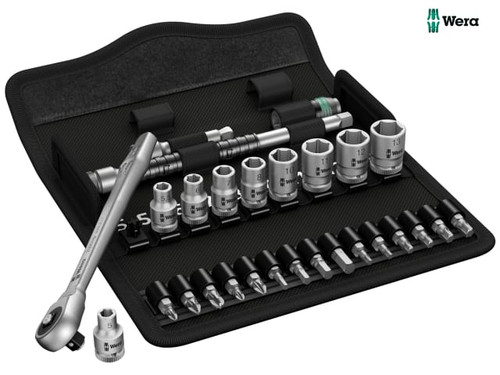 Wera - Zyklop Metal-Push Ratchet & Socket Set of 28 Metric 1/4in Drive