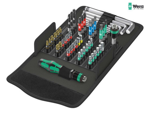 Wera - Kraftform Kompakt 100 Screwdriving Service Bit Set, 52 Piece