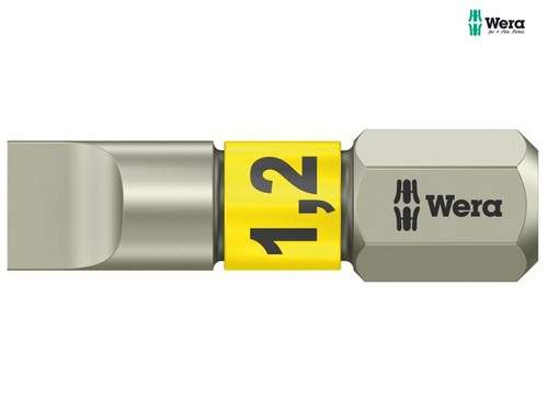 Wera - 3800/1 TS Slotted 6.5mm Torsion Stainless Steel Insert Bit 25mm