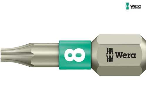 Wera - 3867/1 TS Torx TX8 Torsion Stainless Steel Insert Bit 25mm