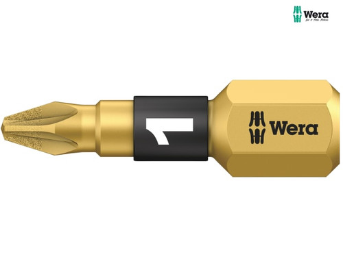 Wera - 855/1 BDC BiTorsion Pozidriv PZ1 Bit Diamond Coated 25mm Card 1