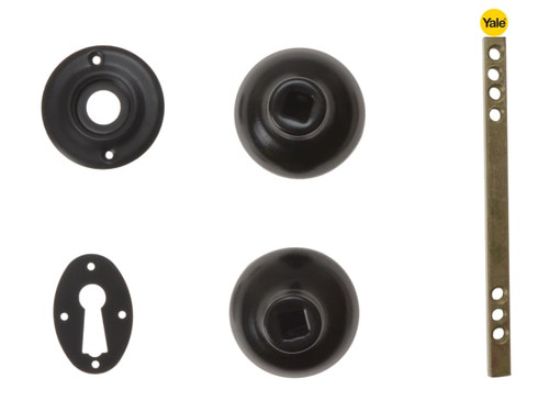 Yale Locks - P405 Rim Knob Black Finish