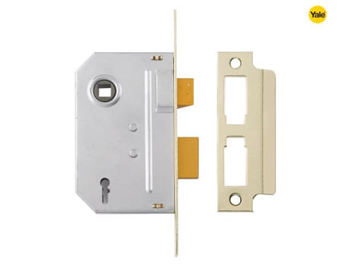 Yale Locks - PM320 3 Lever Mortice Sashlock Polished Brass 65mm 2.5in