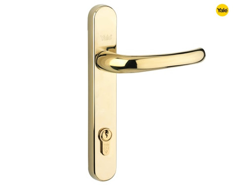 Yale Locks - Retro Door Handle PVCu Polished PVD Gold Finish