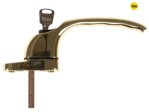 Yale Locks - PVCu Window Handle Polished Brass Finish
