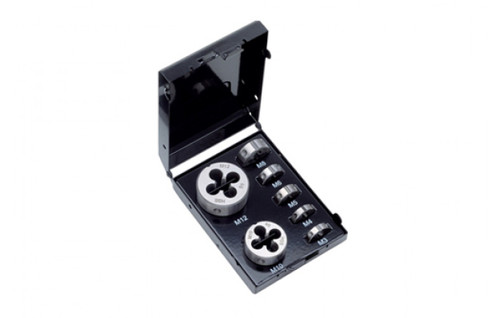 VOLKEL - P.V.97 Round dies (set of 7 pcs.) DIN standard HSS M 3 – M 12 - 49521