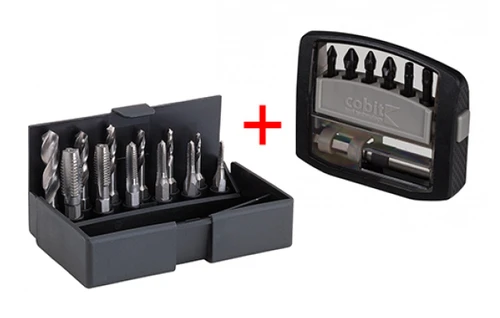 VOLKEL - Threading-bits (set of 12 pcs.) incl. drill bits M 3 – M 10 - 67020