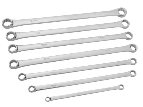 BlueSpot Tools - Extra Long Ring Spanner Set, 7 Piece