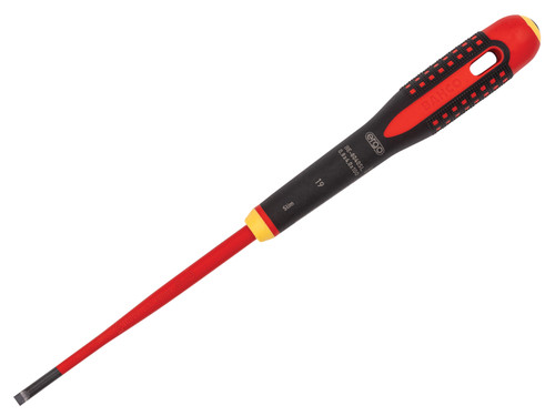 Bahco - ERGO Slim VDE Insulated Slotted Screwdriver 4.0 x 100mm