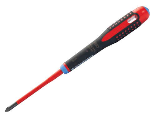 Bahco - ERGO Slim VDE Insulated Pozidriv Screwdriver PZ1 x 80mm