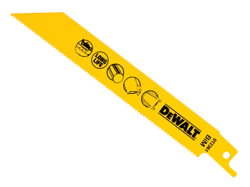 DeWALT - Bi-Metal Reciprocating Blade for Metal 152mm x 1.8 TPI Pack of 5