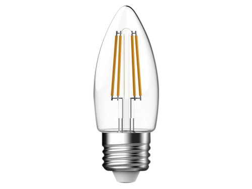 Energizer - LED ES (E27) Candle Filament Non-Dimmable Bulb, Warm White 470 lm 4W
