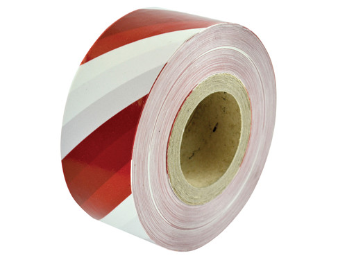 Faithfull Tools - Heavy-Duty Barrier Tape Red & White 70mm x 250m