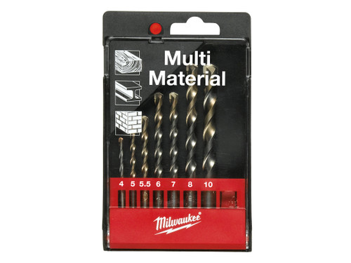 Milwaukee Power Tools - Multi Material Drill Set, 7 Piece