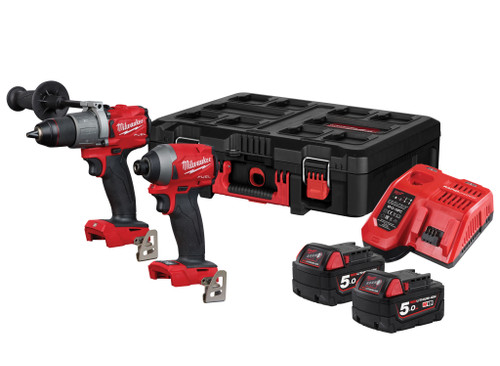 Milwaukee Power Tools - M18 FPP2L2-502P FUEL Powerpack Twin Pack 18V 2 x 5.0Ah Li-ion