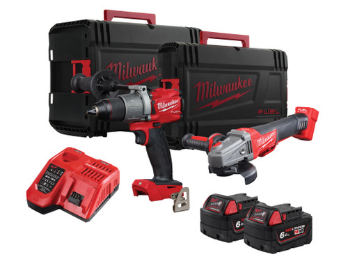 Milwaukee Power Tools - M18 FPP2W2-602X FUEL Twin Pack 18V 2 x 6.0Ah Li-ion