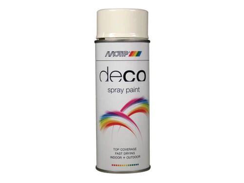 PlastiKote - Deco Spray Paint High Gloss RAL 9010 White 400ml