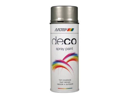 PlastiKote - Deco Spray Paint High Gloss RAL 9006 White Aluminium 400ml
