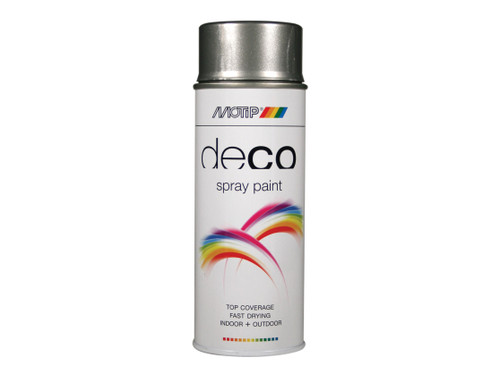 PlastiKote - Deco Spray Paint High Gloss RAL 9007 Grey Aluminium 400ml