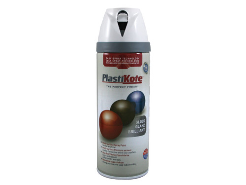 PlastiKote - Twist & Spray Gloss Pure Brilliant White 400ml