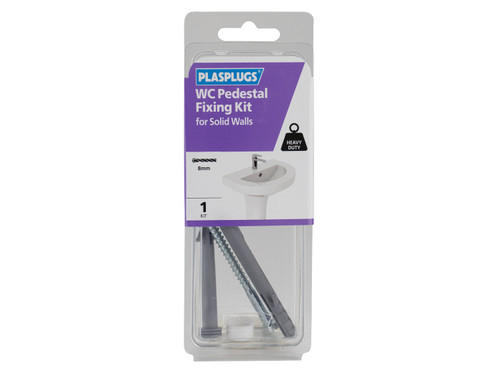 Plasplugs - WC Pedestal Fixing Kit for Solid Walls