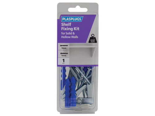 Plasplugs - Shelf Fixing Kit for Solid & Hollow Walls