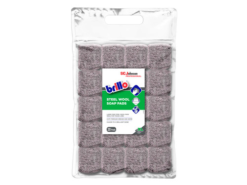 SC Johnson Professional - Brillo® Steel Wool Soap Pads (Pack 20)