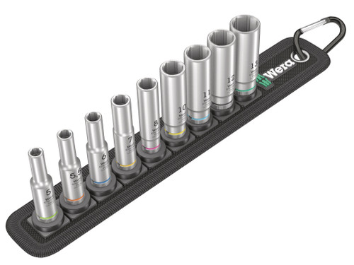 Wera - Belt A Deep 1 Socket Set of 9 Metric 1/4in Drive