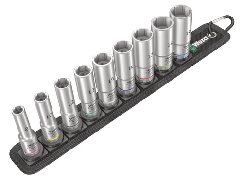 Wera - Belt B Deep 1 Socket Set of 9 Metric 3/8in Drive