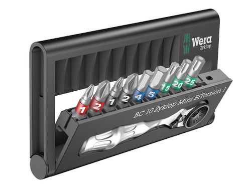 Wera - Bit-Check 10 Zyklop Mini BiTorsion 1 Set, 10 Piece