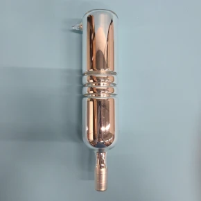 SGA 5 plate Oldershaw fractional distillation column with silver vacuum jacket