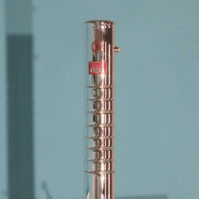 42 inch Lab Glass Oldershaw mixing column with silver vacuum jacket