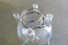 Chemglass 72L pilot scale reaction flask for distillation