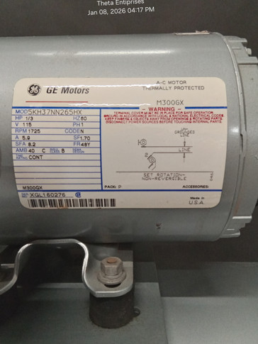 Gast rocking piston air compressor system with pressure tank