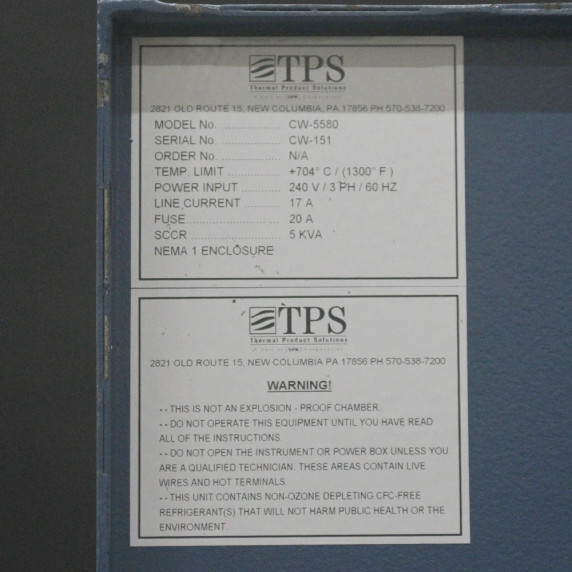 TPS Blue M CW-5580-F-PM Ultra-Temp Mechanical Convection Oven