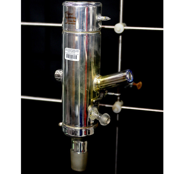 Stanford Glassblowing Labs Silver Vacuum Jacketed Magnetic Distillation Reflux Divider Stage 45-50 Joints