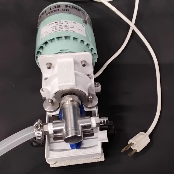 R405 stainless steel pump head for FMI CeramPump valveless metering pump used for chemical dosing and fluid control