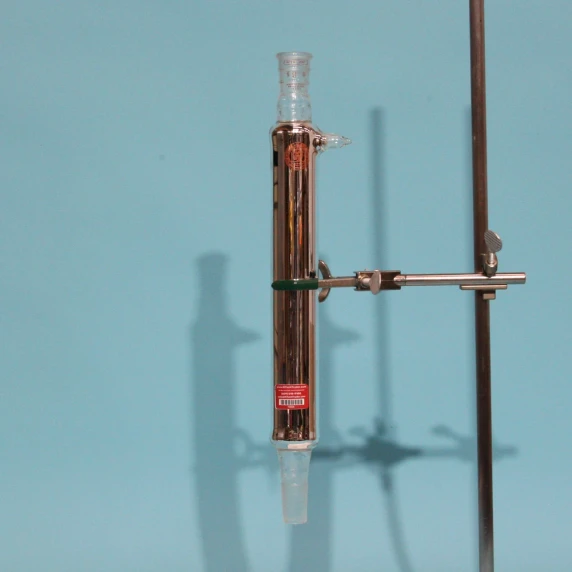 Used Inter-Joint silver vacuum jacketed cooling column with 24/40 joints