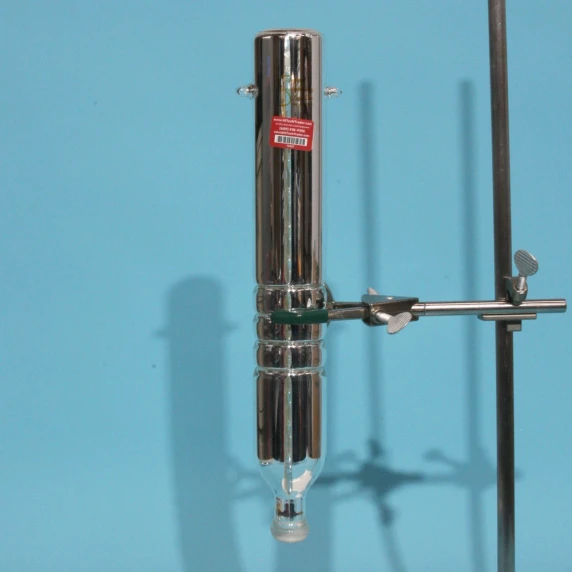 Used Stanland Glassblowing Lakes silver vacuum jacketed Oldershaw distillation column