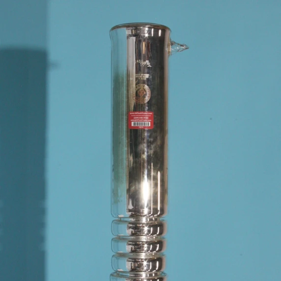 Heavy-wall borosilicate glass on a used 58-inch pilot-scale fractional gravity mixer