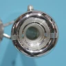 new silver vacuum jacketed Oldershaw mixing column for gravity liquid contact and chemical process development