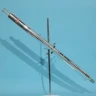 Used 24-inch Lab Glass Inc silver vacuum-jacketed Oldershaw gravity mixing column