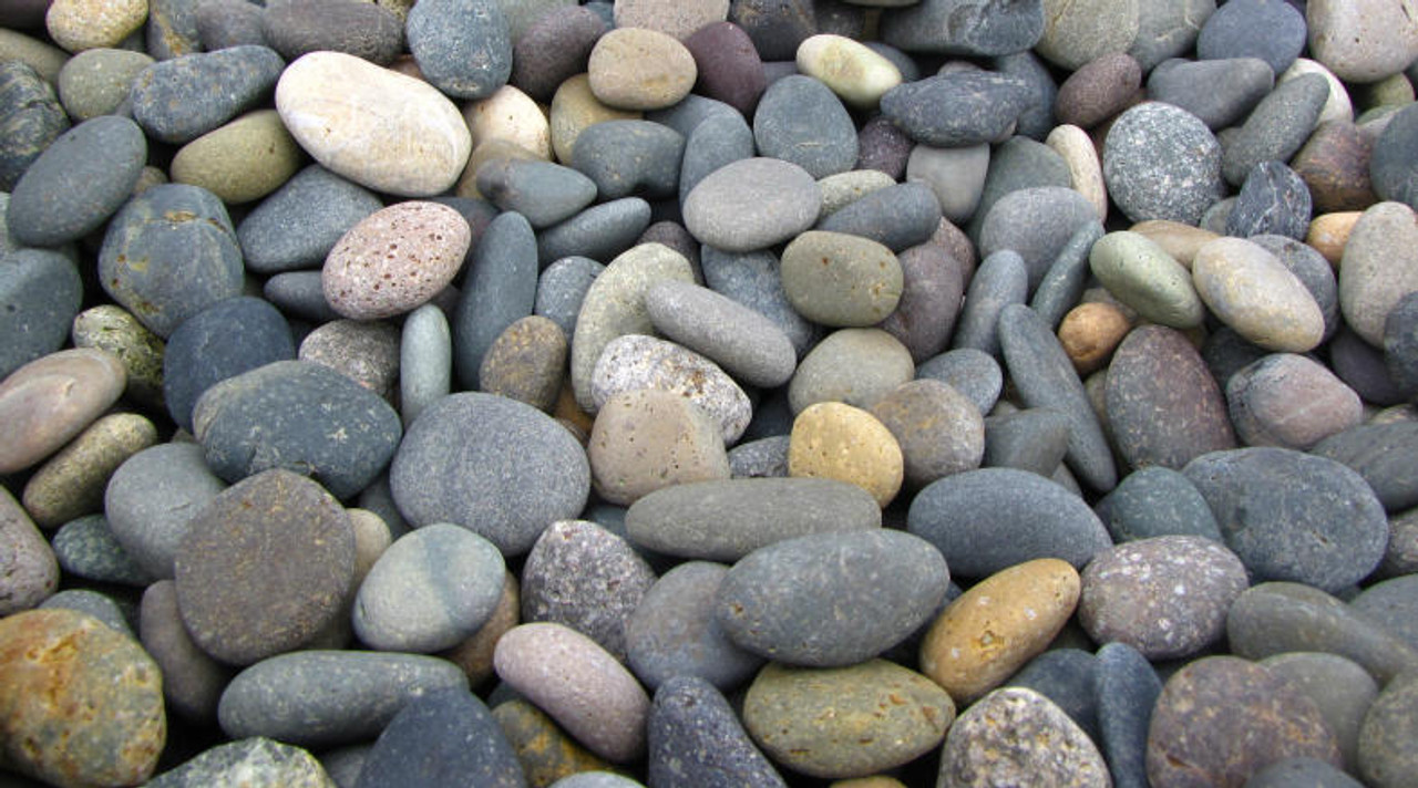 Black Unpolished 1-2 River Stones - Bulk Discounts