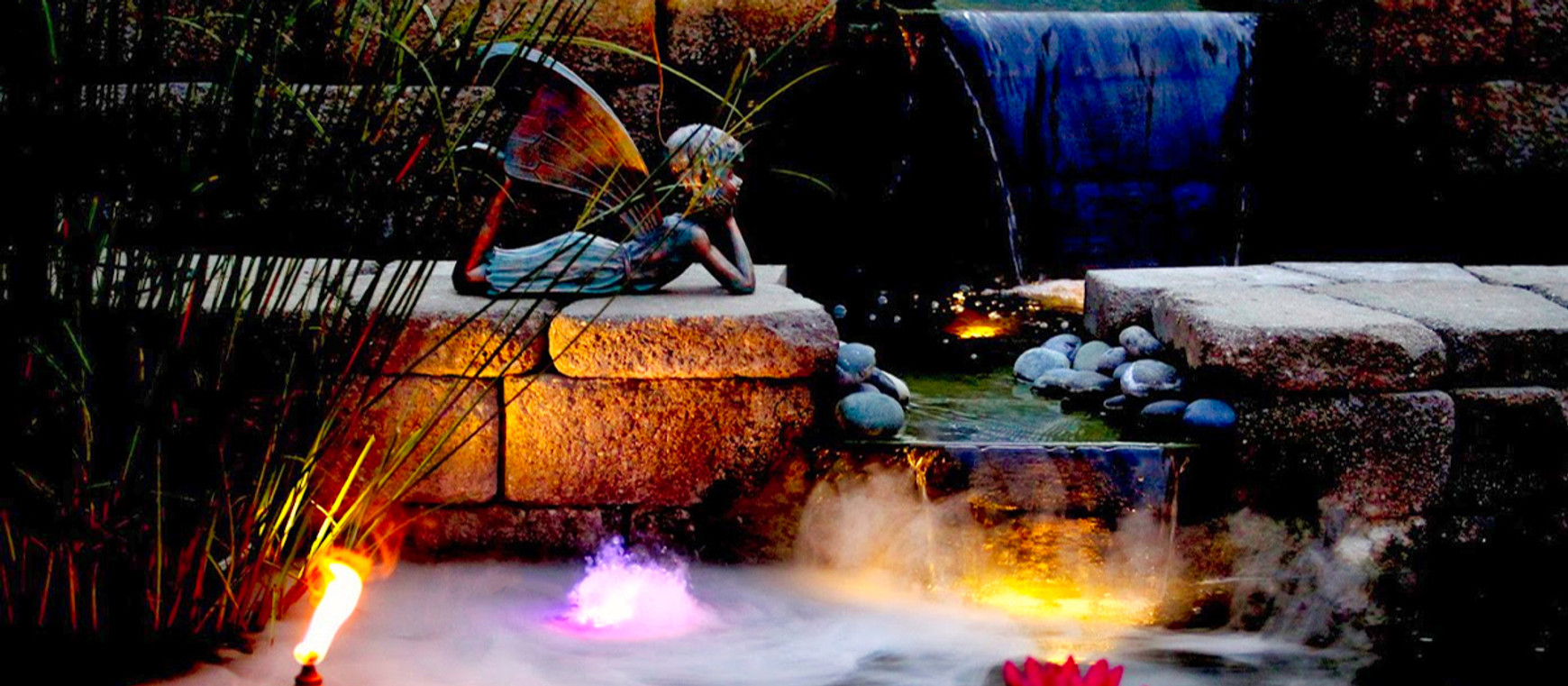 Fountain Pumps with Light Combination