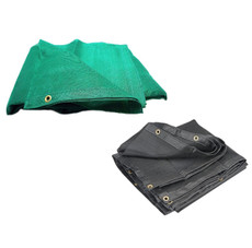 Green Vista Mesh Tarp Shade Cloth Netting w/ Grommets or 60-70percent Shade