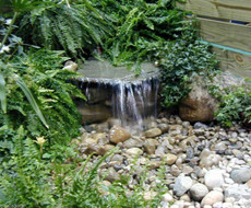 Custom Pro Complete Pondless Waterfall Kit Close-Up | Installed