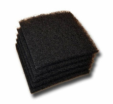 Coarse Black Filter Media Pads, 12x12x1 - 5 Pack