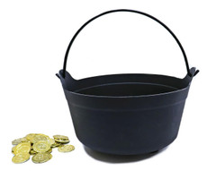 Green Vista Leprechaun's Pot-of-Gold | Black Cauldron and Gold Coins 