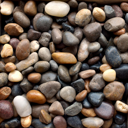 Green Vista Polished Mixed Imported Beach Pebbles By the Pallet