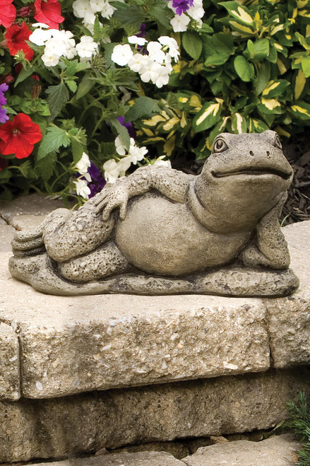 Massarellis Lounging Frog Hugo Statue